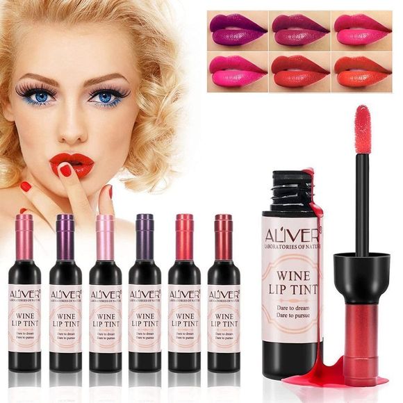 6 Colors Wine, Matte Lipgloss Set Wine BottleLip Tint, Wine Lipstick